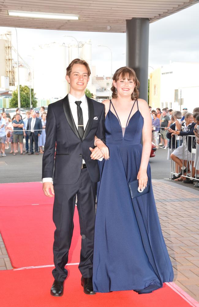 Toowoomba school formals. At the 2023 St Ursula's College formal is graduate Katie Lipp with her partner Cooper Schulz. Picture: Rhylea Millar