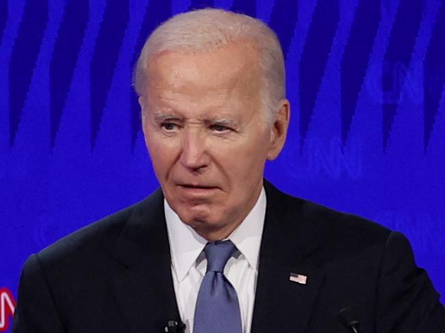 ATLANTA, GEORGIA - JUNE 27: U.S. President Joe Biden participates in the CNN Presidential Debate at the CNN Studios on June 27, 2024 in Atlanta, Georgia. President Biden and Republican presidential candidate, former U.S. President Donald Trump are facing off in the first presidential debate of the 2024 campaign.   Justin Sullivan/Getty Images/AFP (Photo by JUSTIN SULLIVAN / GETTY IMAGES NORTH AMERICA / Getty Images via AFP)