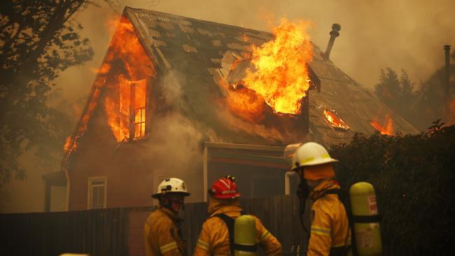 Firefighters were unable to save this house in Balmoral. Picture: Sam Ruttyn