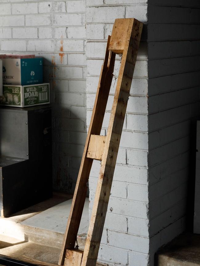 A piece of a wooden pallet which one of the teens violently threw at the owner who was standing behind the counter. 29/04/2024. Picture by Max Mason-Hubers