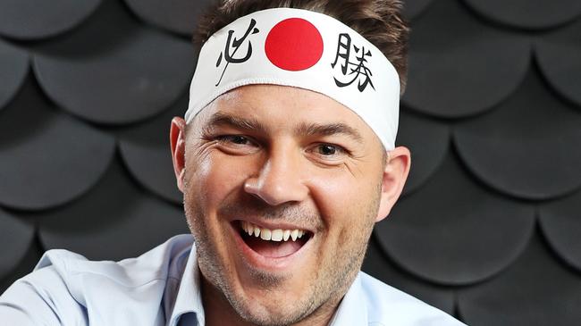 ****EMBARGOED FOR USE BY SUN AUG 25 TV GUIDE USE ONLY***Fox Sports commentator Drew Mitchell at The Star's Sokyo Restaurant ahead of the 2019 Rugby World Cup in Tokyo, Japan. Picture: Tim Hunter.