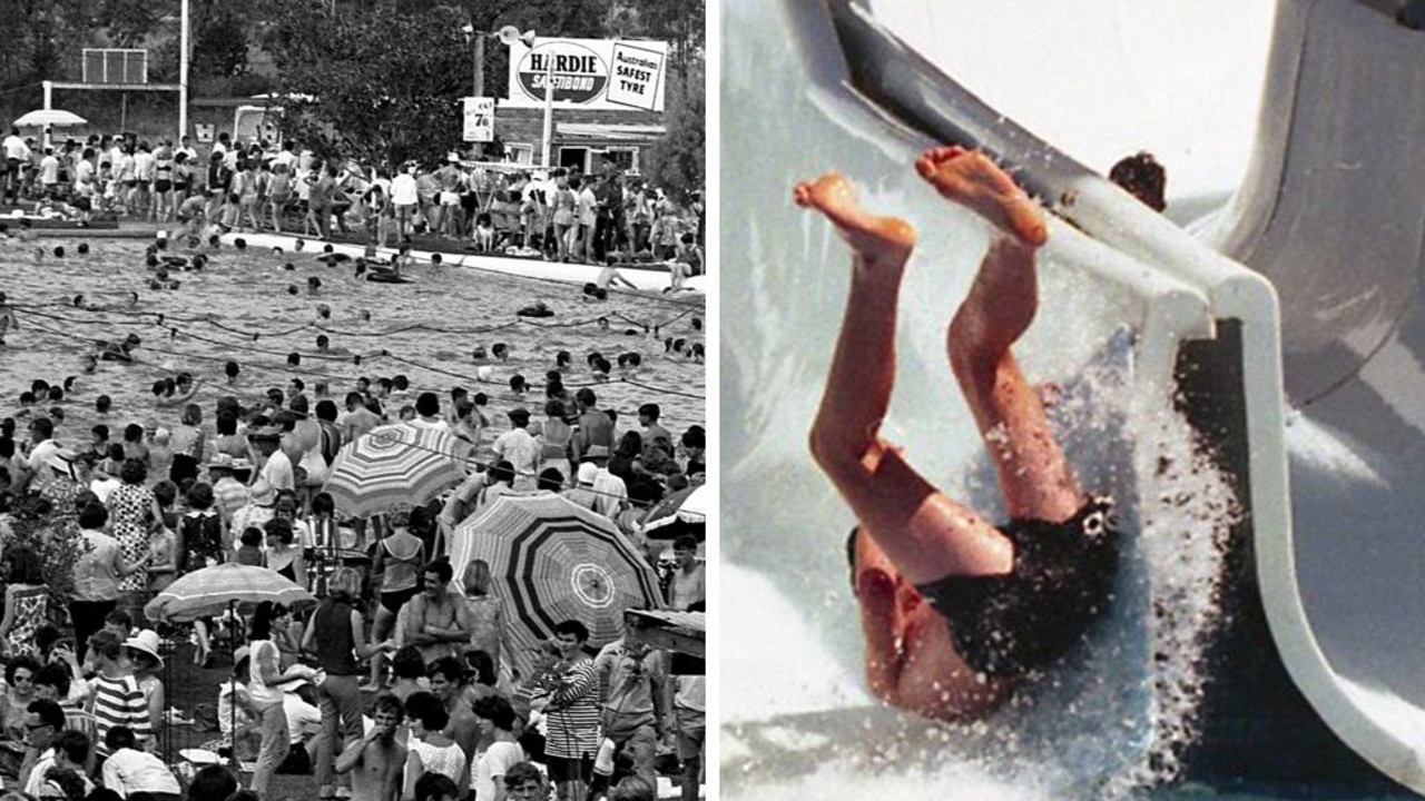 Toowoomba was once a water park hot spot. Left, the Bee Gees played in November 1966 at Helidon Spa and summertime was spent slipping down the rocket water slide at Willow Springs Adventure Park in the 70s-90s.