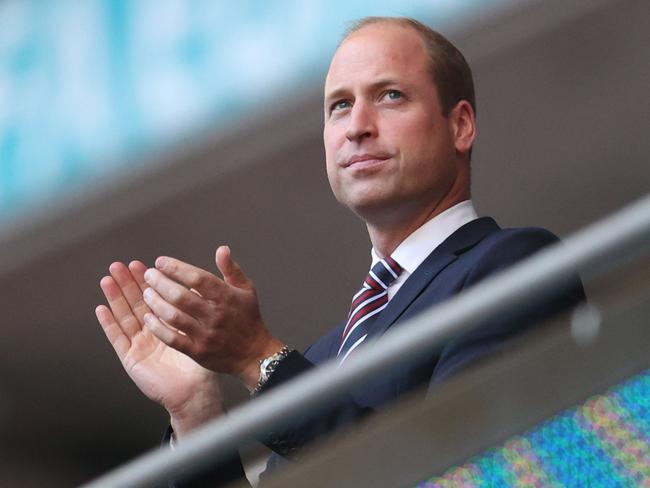 Prince William, Duke of Cambridge, is pictured ahead of the UEFA EURO 2020 semi-final football match between England and Denmark at Wembley Stadium in London. Picture: Catherine Ivill.