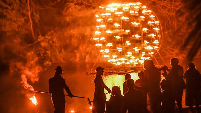 Last year’s International Arts Festival featured the successful Fire Gardens show that took over the Botanic Gardens. Picture: Jason Edwards