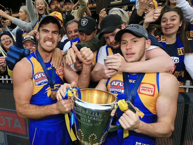 The 2018 AFL Premiership Grand Final. Collingwood Magpies v West Coast Eagles at the MCG. Jack Darling, Daniel Venables. Picture: Mark Stewart