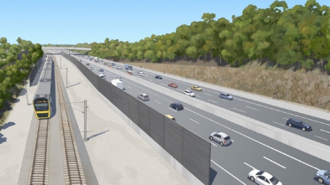 Plans for the Coomera Connector near The Shores at Helensvale - the bridge crossing is in the background.