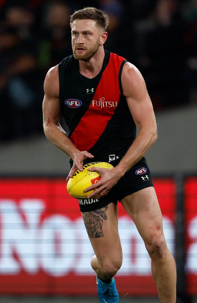 Jayden Laverde is a required player at the Bombers. Picture: Michael Willson/AFL Photos via Getty Images.