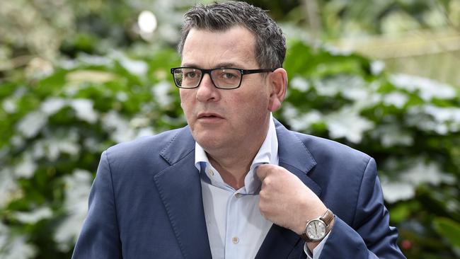 Victorian Premier Daniel Andrews speaks to the media after touring the Austin Hospital in Melbourne. Picture: NCA NewsWire / Andrew Henshaw - POOL via NCA NewsWire