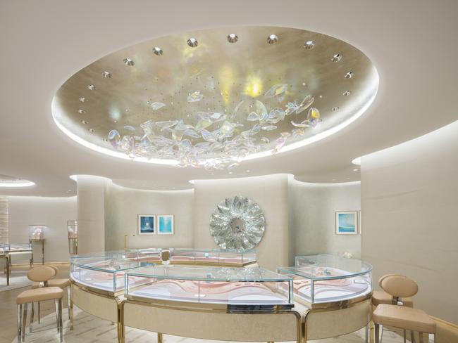 Inside the new Tiffany & Co. boutique in Brisbane.