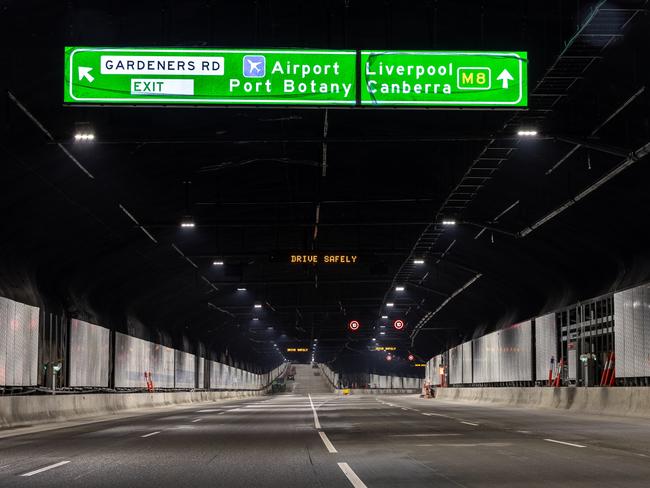 An exclusive peer inside the M4-M8 tunnels of WestConnex, set to open in early 2023. Picture: Darren Daly