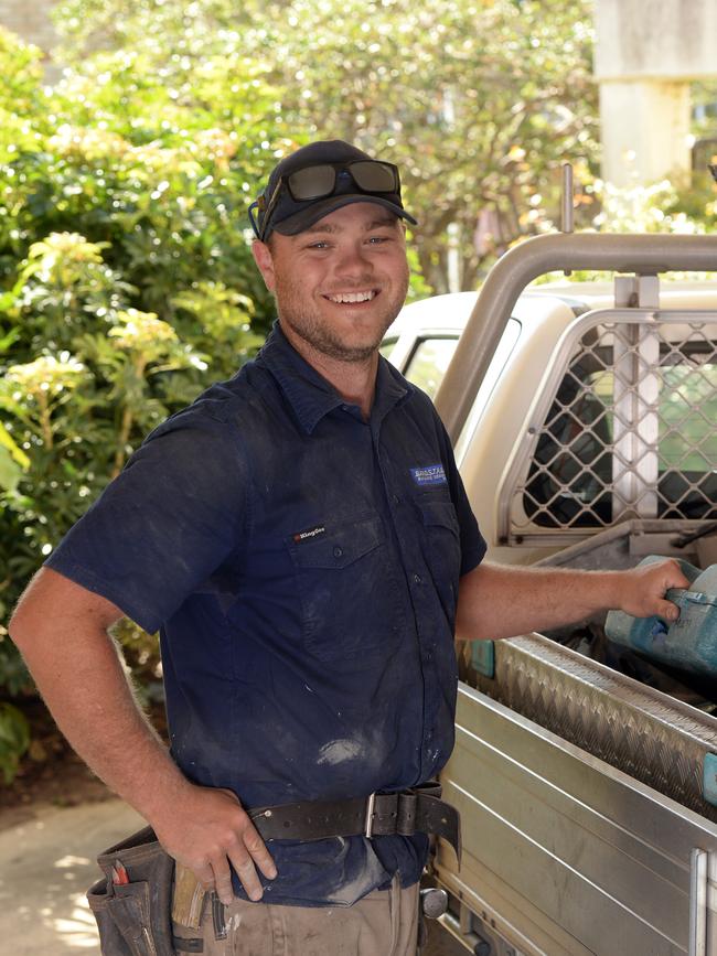 Carpentry apprentice Mitchell Yorke, believes he is much better off than uni graduates. Picture: Jeremy Piper