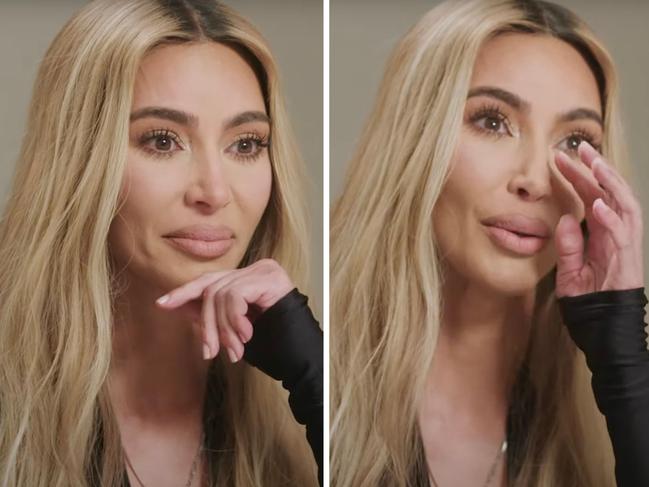 Kim Kardashian has broken down in a rare interview about Kanye West's outbursts.