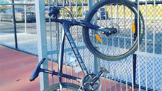 The bike reported missing from outside Southport police station on Saturday night. Picture: Tina Kalamara