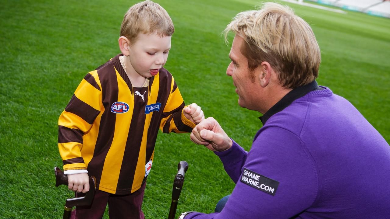 The Shane Warne Foundation funded ’life changing’ treatement for Austin Reid. Picture: Clinton Plowman