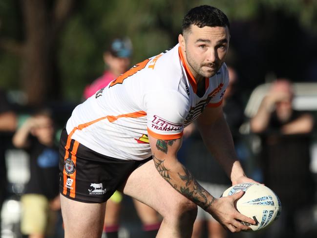 Kyle Bell received his marching orders following a controversial tackle. Picture: Warren Gannon Photography