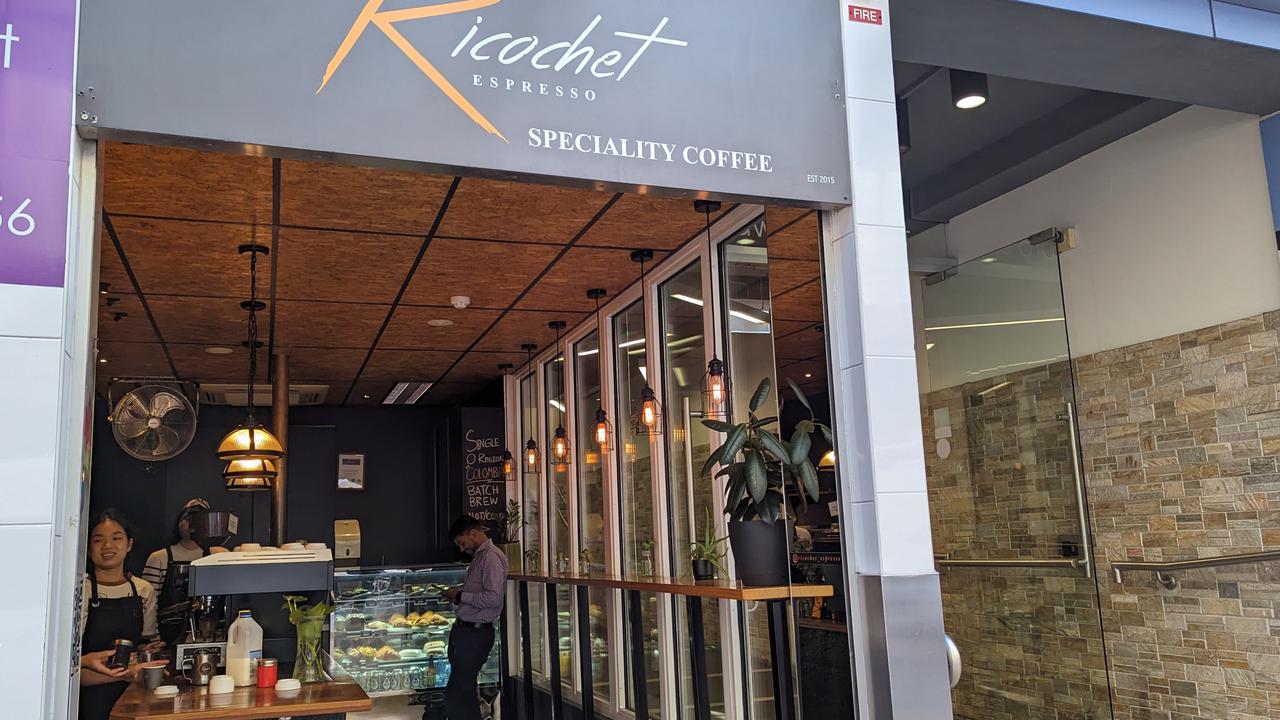 Ricochet Espresso on Edward St, Brisbane City. Picture: Kate Stephenson