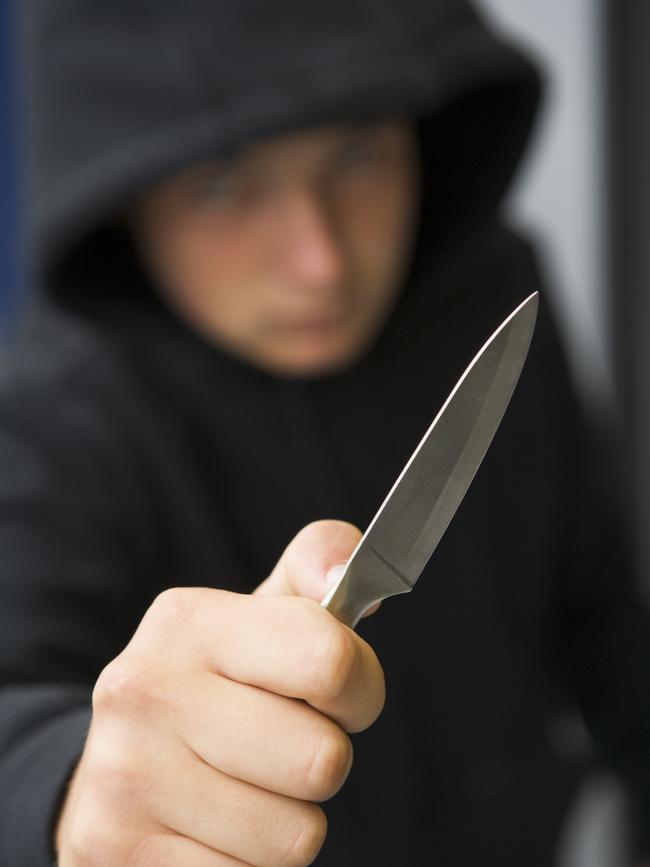 Police allege the teen committed a home invasion while wielding a large knife.