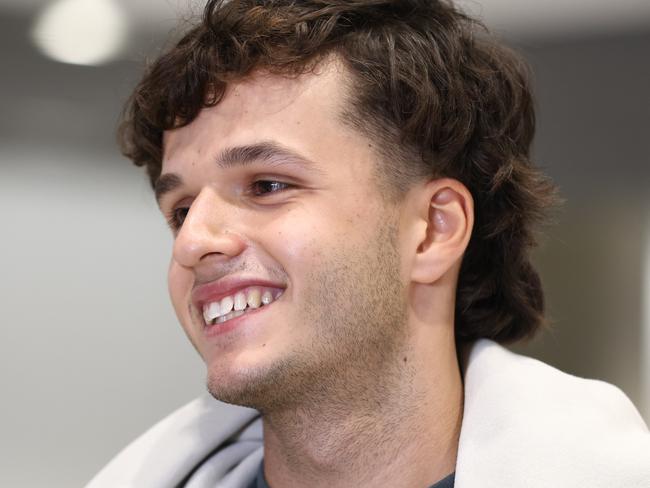 Sam Konstas arriving at Brisbane Airport. pic David Clark,