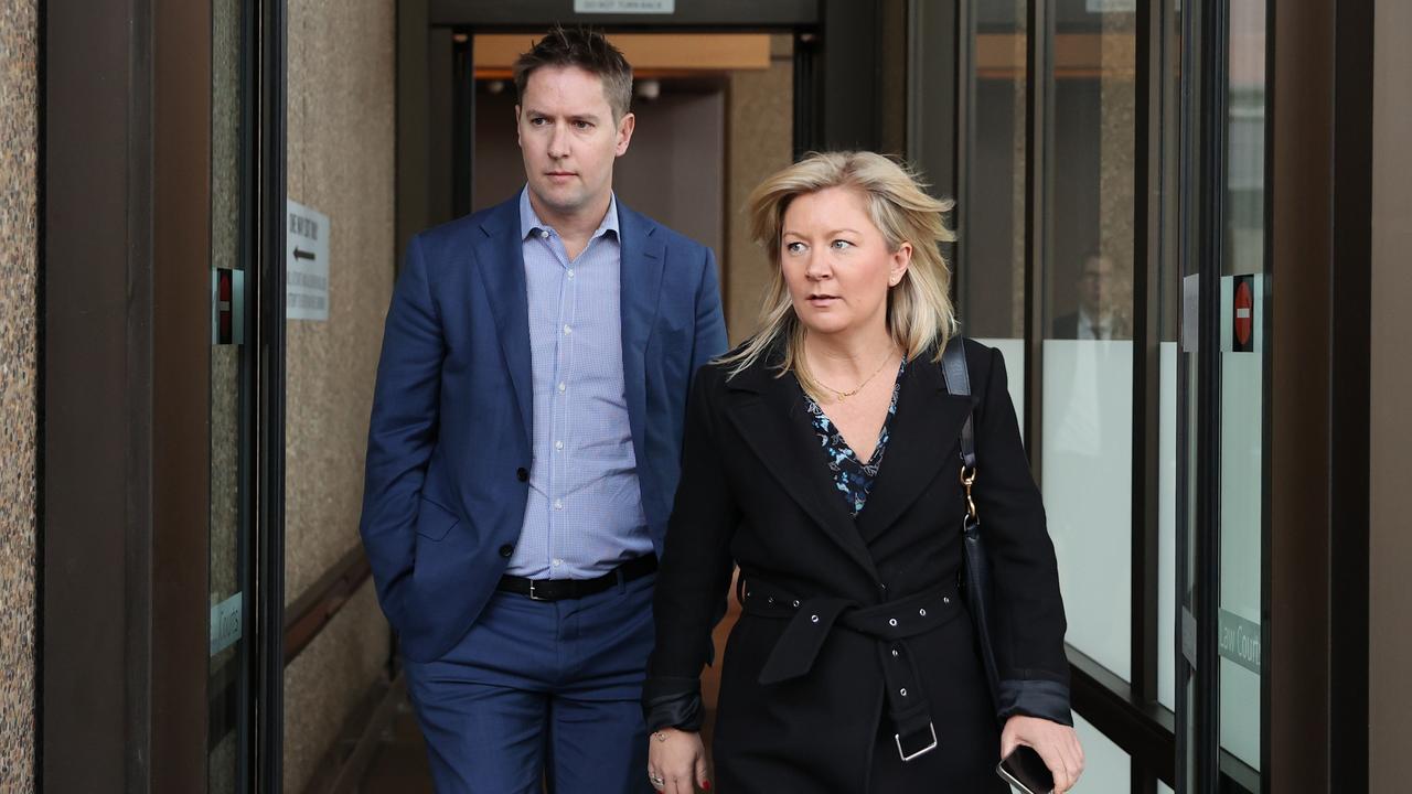 Sydney Morning Herald editor Lisa Davies and Nine's Executive Editor of Australian Metro Publishing James Chessell leave Federal Court. Picture: NCA NewsWire / Dylan Coker