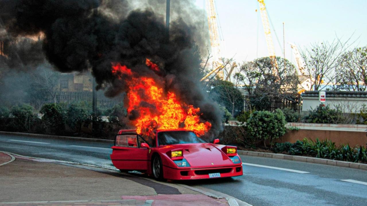 Ferrari f40 crash