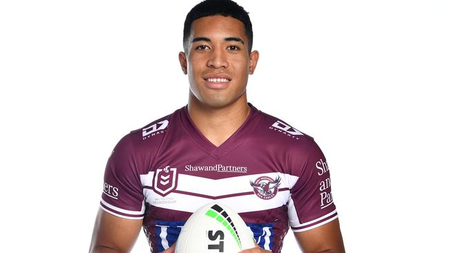 Young Manly speedster Tolutau Koula. NRL Imagery