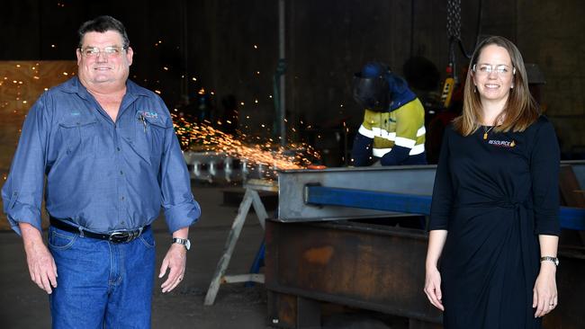 DGH Engineering general manager Dave Hackett and Resource Industry Network general manager Adrienne Rourke. Picture: Tony Martin