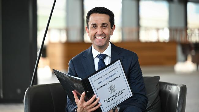 Queensland premier-elect David Crisafulli on Sunday. Picture: Lyndon Mechielsen