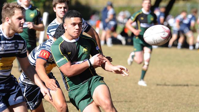 West player no 15 David Vaihu Colts rugby union match between Wests and Brothers. Saturday June 19, 2021. Picture, John Gass