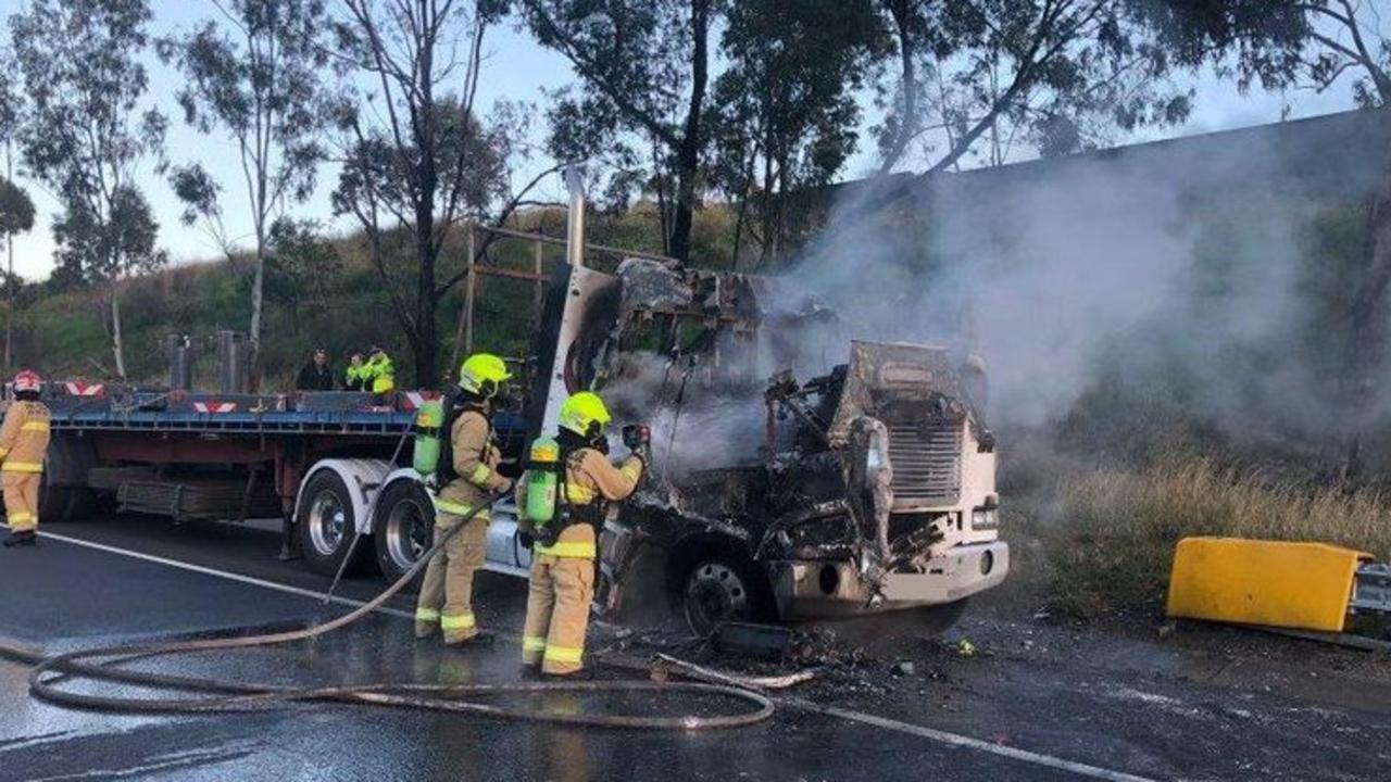 M5 Traffic Motorway Truck Fire Near Casula Causes Traffic Chaos Daily Telegraph
