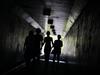 Teenagers in underpass tunnel.Photo Nicholas Falconer / Sunshine Coast Daily