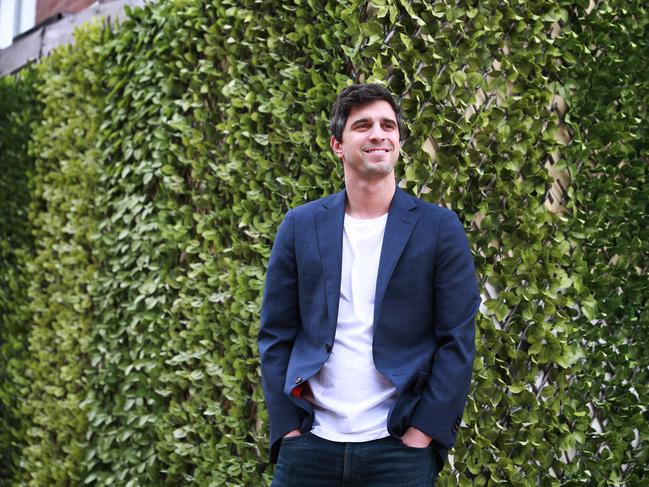 2/6/20: Nick Molnar, CEO of Afterpay at Bondi Beach. John Feder/The Australian.