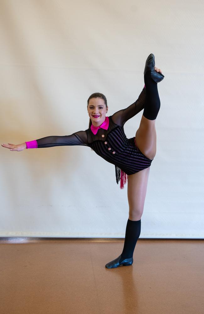 Ella Wyllie competed and won the jazz up tempo (11-12 years) on the third day of the Gympie Eisteddfod. Picture: Christine Schindler