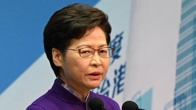 Hong Kong Chief Executive Carrie Lam. Picture: AFP