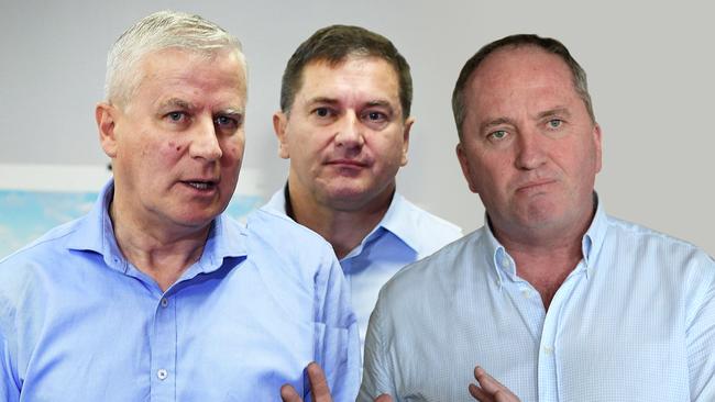 Michael McCormack, Llew O'Brien and Barnaby Joyce.