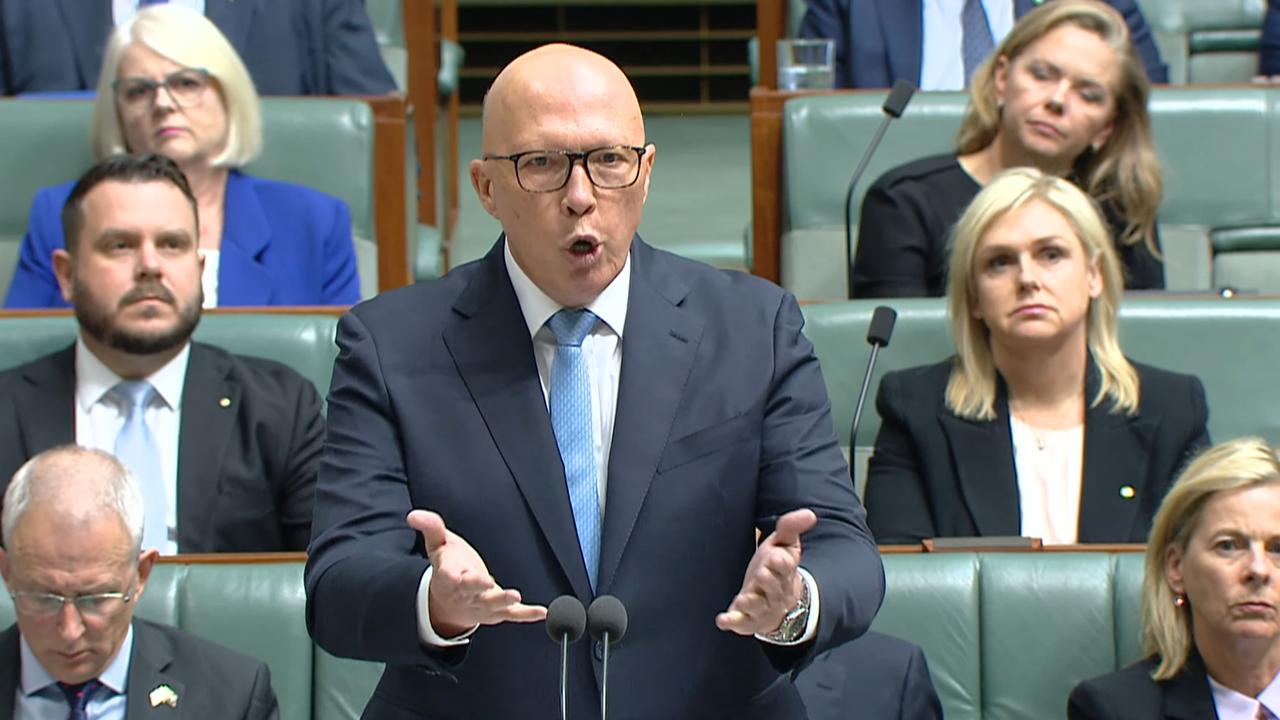 Opposition leader Peter Dutton in Parliament in October 2024. Picture: Supplied