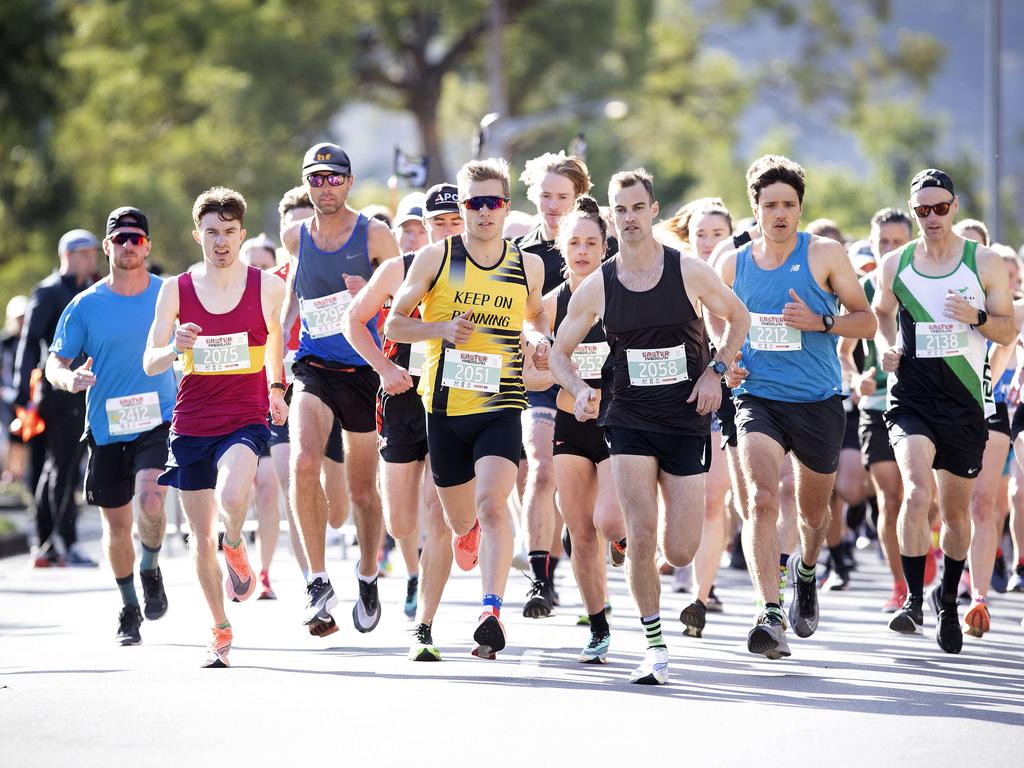 Easter Marathon Hundreds of runners pound the pavements Daily Telegraph