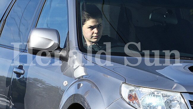 Belle Gibson outside her Northcote home. Picture: Ian Currie