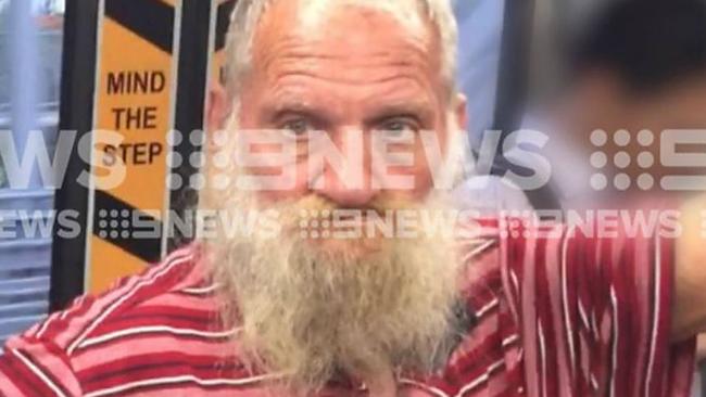 9 News pictures of Robert John Fardon on a train. Picture: 9News