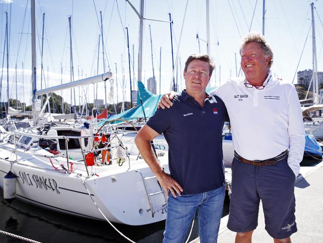 Drew Jones (left) and Peter Franki (right) will compete in the 2021 Sydney to Hobart yacht race. Picture: Sam Ruttyn