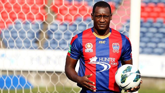 Emile Heskey pictured in Newcastle Jets kit