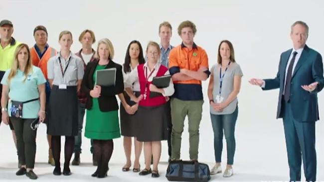 Bill Shorten Labor ad features mostly white people