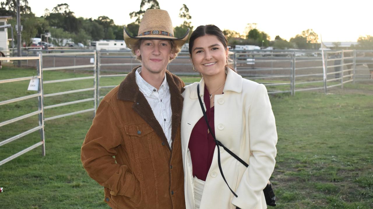 Kalen Ramsay and Tara Joyce from Boonah at the 2021 Killarney Rodeo to watch Kalen's family compete. Photo: Madison Mifsud-Ure / Warwick Daily News