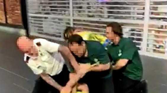 A 20-year-old was held down by four people outside Woolworths at Big Top Maroochydore after allegedly stealing food and tobacco. Picture: Contributed