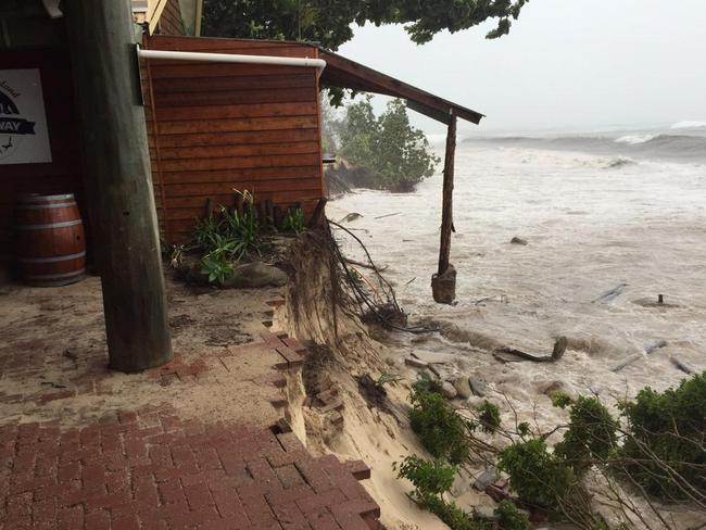 Great Keppel Island when it was battered by one of the many tropical cyclones. Picture: Margaret Gearin