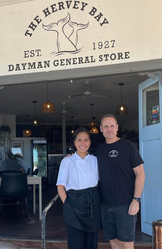 The Hervey Bay Dayman General Store owners Claire and Matt Straight.