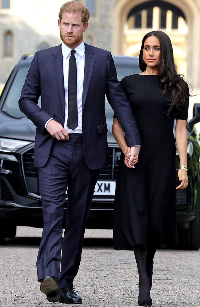 Prince William could inherit everything from the brothers’ dad, leaving Prince Harry and the Duchess of Sussex with nothing. Picture: Chris Jackson/Getty Images