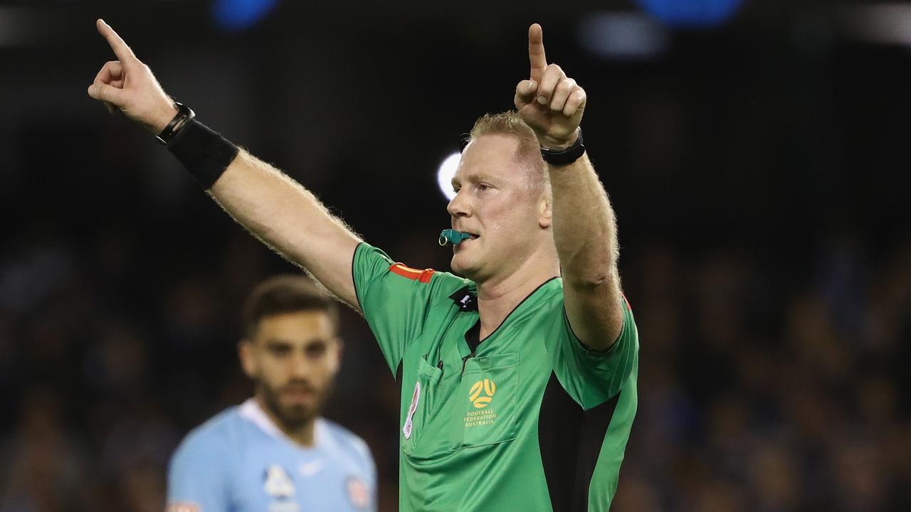 Referee Kurt Ams. (Photo by Robert Cianflone/Getty Images)