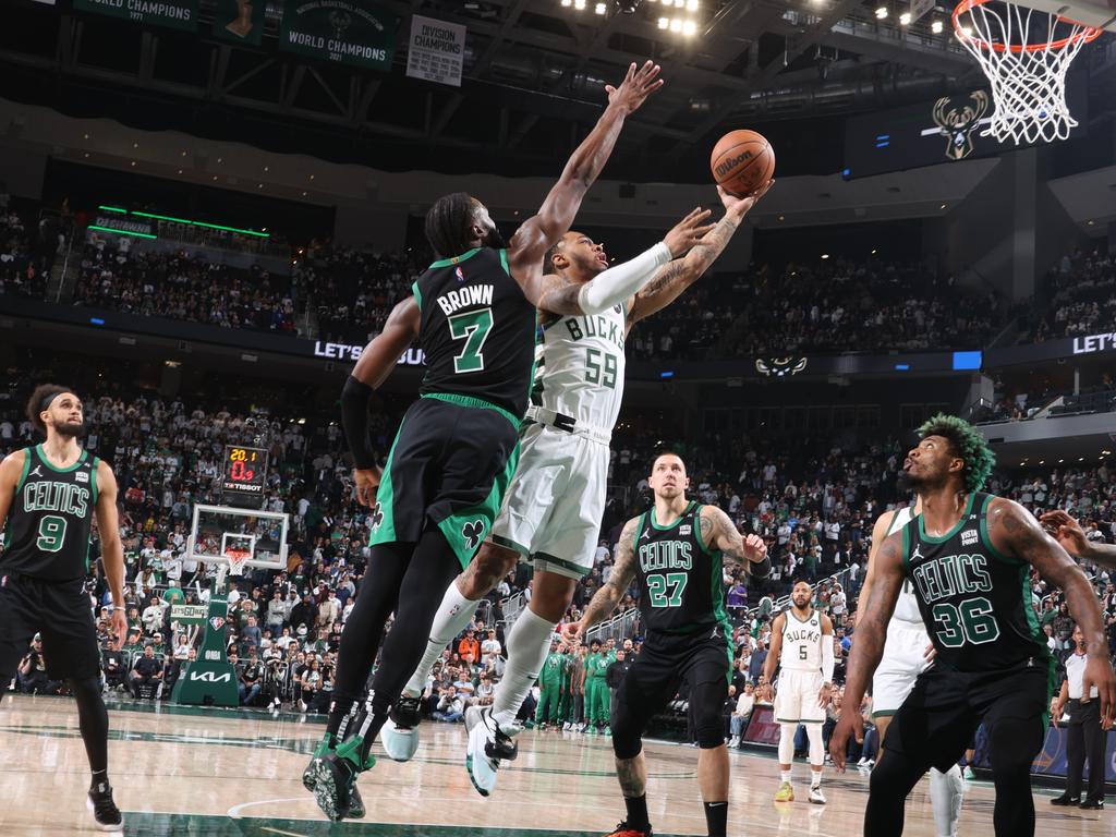 Tucker in action for the Bucks during this year’s NBA eastern conference semi-finals. Picture: NBAE/Getty Images