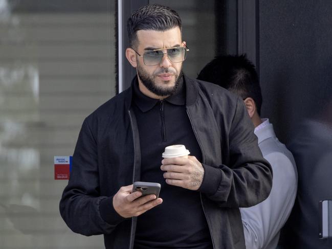 Lambo Guy Adrian Portelli arrives at Sunshine Magistrates court to face hooning charges. Picture: NewsWire