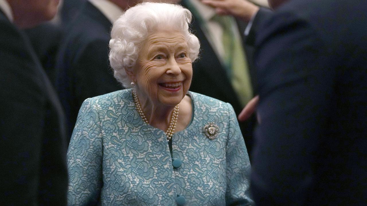 The Queen greeting guests during a reception for international business and investment leaders this week. Picture: Alastair Grant – Pool/Getty Images.